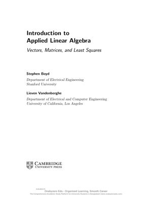 Introduction to Applied Linear Algebra thumbnail