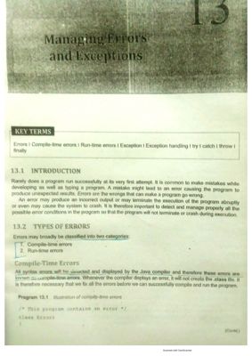 Ch-13 (Managing Errors and Exceptions) thumbnail