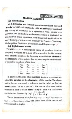 Matrix Algebra Chapter 3 thumbnail
