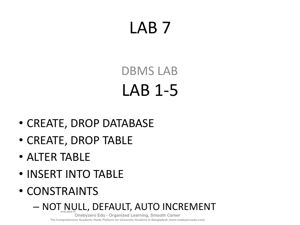 DBMS Lab thumbnail