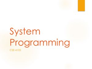 Lecture-1: System Programming thumbnail