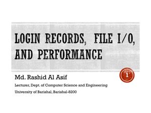 Lecture-3: Login Records File IO and Performance thumbnail