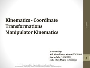 Kinematics - Coordinate Transformations Manipulator Kinematics thumbnail