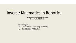 Inverse Kinematics in Robotics thumbnail