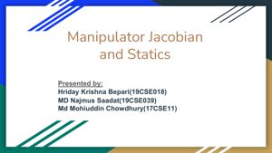 Manipulator Jacobian and Statics thumbnail