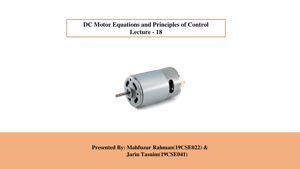 DC Motor Equations and Principles of Control thumbnail