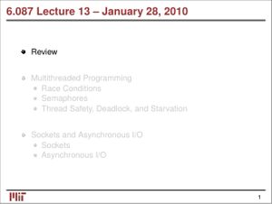 Multithreaded Programming, Sockets and Asynchronous I/O thumbnail