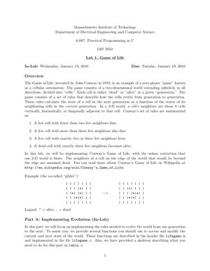 Lab 1: Game of Life thumbnail