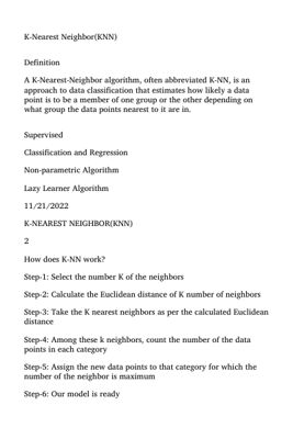 K-Nearest Neighbor (KNN) thumbnail