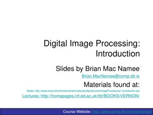 Digital Image Processing:  Introduction thumbnail