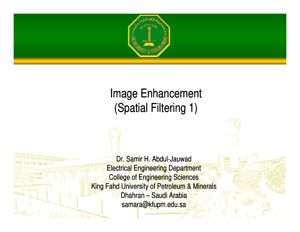 Image Enhancement Image Enhancement (Spatial Filtering 1) thumbnail