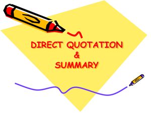 DIRECT QUOTATION & SUMMARY thumbnail