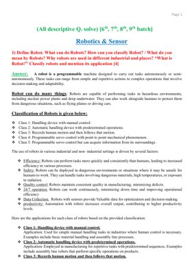 Robotics and Sensor related Q.solve thumbnail