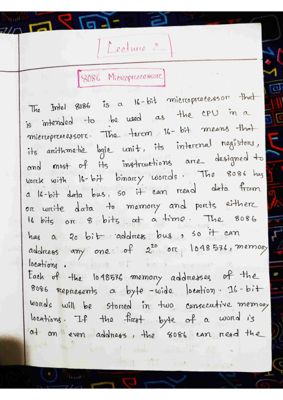 Microprocessor Chapter 1-6 and 7(Incomplete) thumbnail