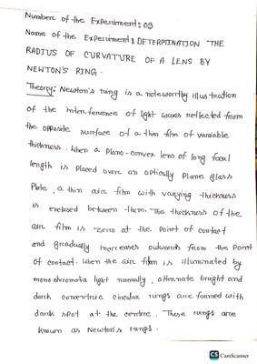 Newton ring's practical data thumbnail